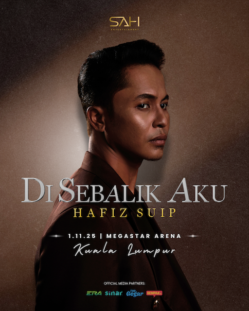 Poster rasmi promosi konsert Hafiz Suip bertajuk Di Sebalik Aku