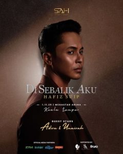 Poster rasmi Konsert Hafiz Suip Di Sebalik Aku 2025 di Mega Star Arena