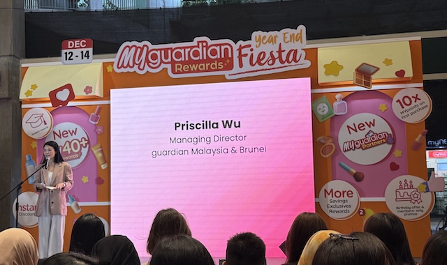 Priscilla Wu, Pengarah Urusan Guardian Malaysia, berkongsi pandangan mengenai MY40+ Rewards dan kesejahteraan ahli