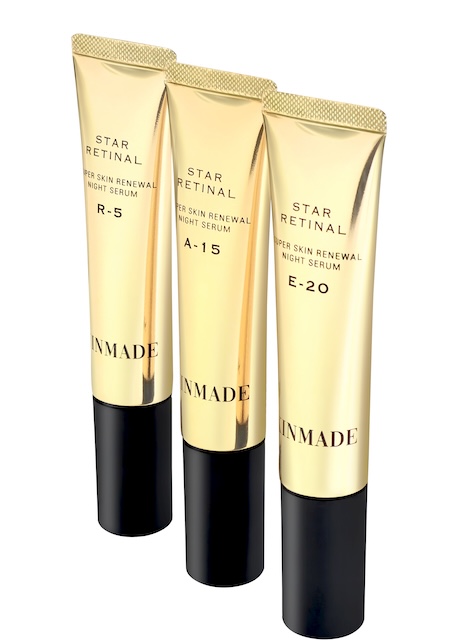 SKINMADE Star Retinal hadir dalam tiga kepekatan R-5, A-15 dan E-20 untuk keperluan pembaharuan kulit berbeza.
