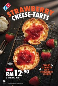 Set Strawberry Cheese Tarts Domino’s untuk pencuci mulut sempena Ramadan dan Raya