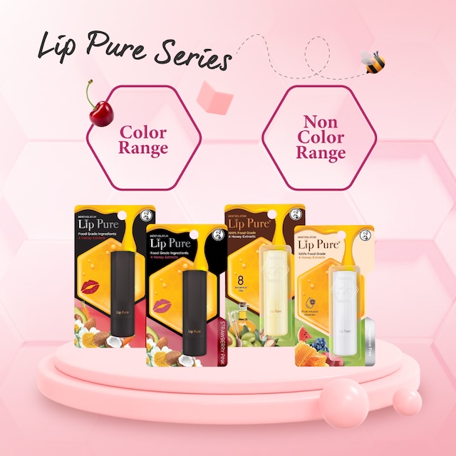 Pelembap Bibir Lip Pure Tinted Mentholatum dengan warna semula jadi