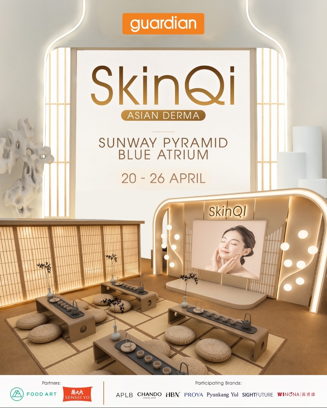 Rangkaian skincare derma Asia baharu di guardian Malaysia bersama jenama dari China dan Korea