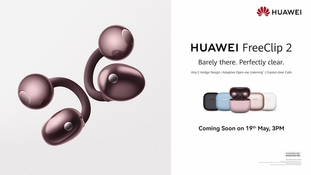 HUAWEI FreeClip 2 Berry Purple dengan rekaan moden dan stylish
