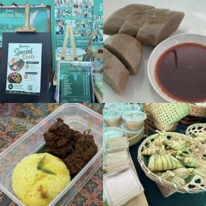 Grannies Kiosk Melawati menyajikan pulut kuning dan keropok lekor