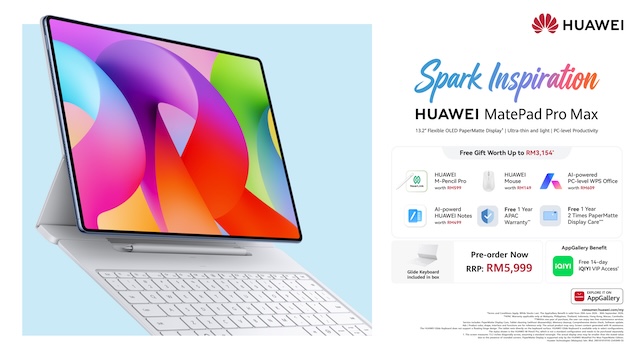 Huawei MatePad Pro Max Malaysia pelancaran peranti pintar terbaru Huawei