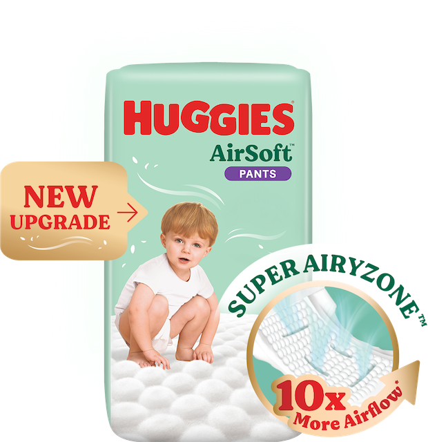 Huggies AirSoft Pants – Lampin Bayi Bernafas Untuk Bayi Aktif
