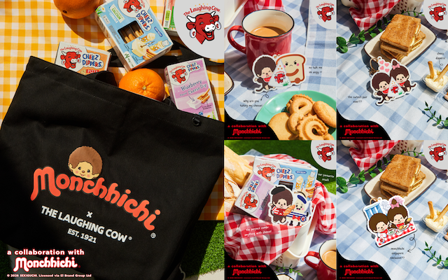 Koleksi eksklusif The Laughing Cow x Monchhichi dengan empat rekaan rantai kunci