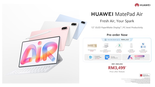 HUAWEI MatePad Air 12-inci 2.8K OLED PaperMatte Display