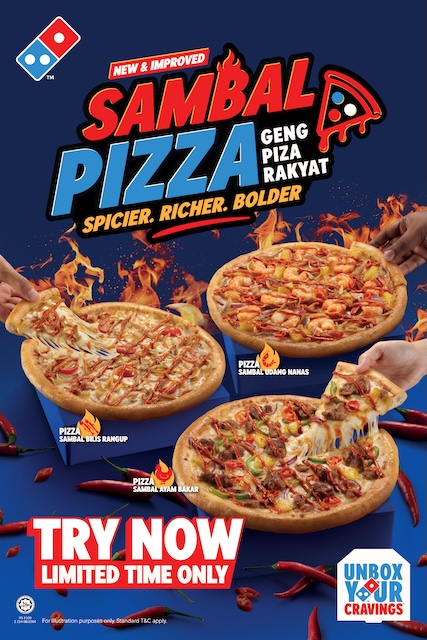 Domino’s Sambal Pizza New & Improved Geng Piza Rakyat