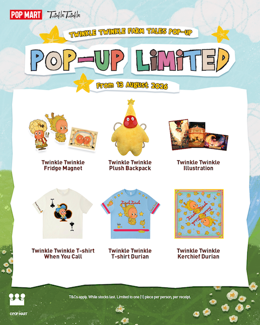 Produk eksklusif Twinkle Twinkle Farm Tales di pop-up The Exchange TRX